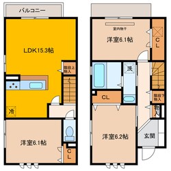 アミティ屋敷町の物件間取画像